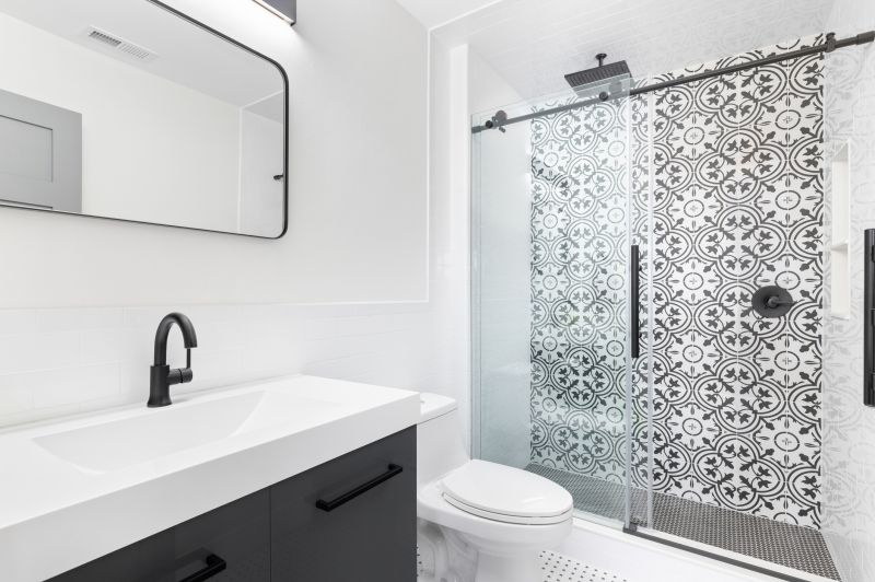 Walk-In Shower with Textured Tiles